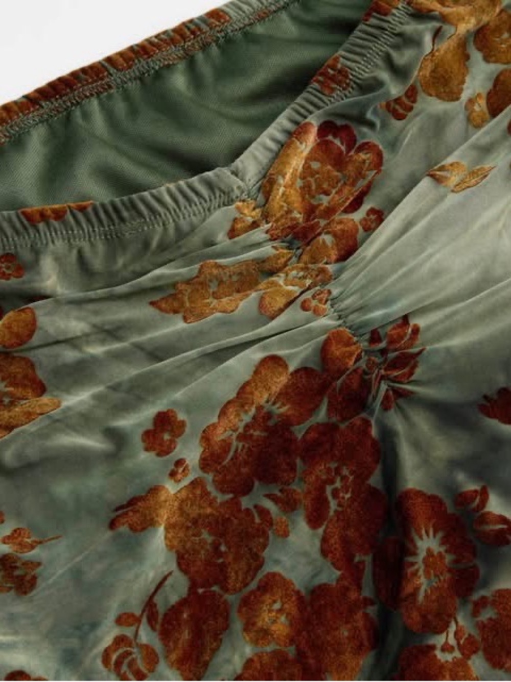 Cider MID RISE FLORAL RUCHED MAXI MERMAID SKIRT xs nwt - Picture 2 of 4